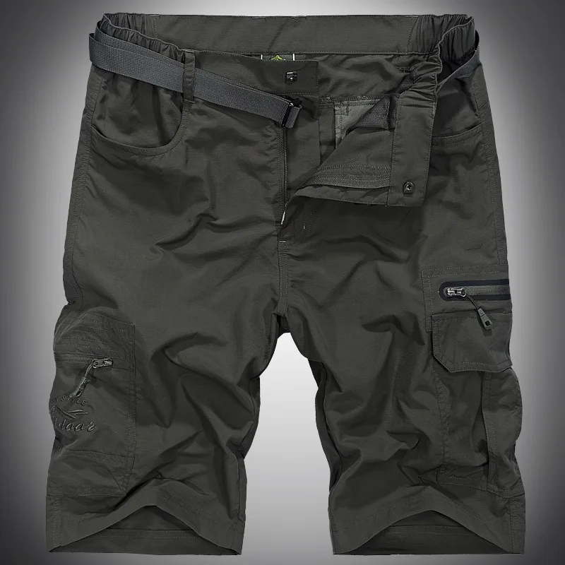 

Men Quick Drying Shorts Hiking Urban Militar Outdoor Cargo Half Trouser Multi-pockets Bermuda Combat Hunting Fishing ShortM-5XL
