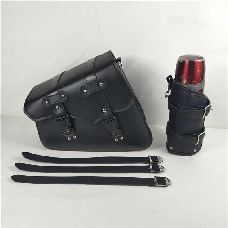 1pc Motorcycle Side Bag Hanging Bags Tool Bag with Water Bottle Bag Motorcycle Swingarm Bag For Davidson