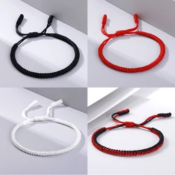 Black Red White Woven Thread Rope Lucky Bracelet Women Men Charms Bracelets Jewelry For Lovers' Best Gift Friendship Bangles