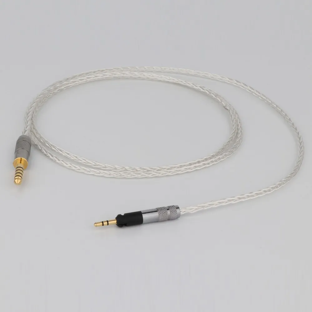 Preffair Stecker auf Stecker, symmetrisches 8-adriges OCC-versilbertes Kopfhörerkabel für HD598 HD559 hd569 hd579 hd599 hd558 hd518 – Detail 4