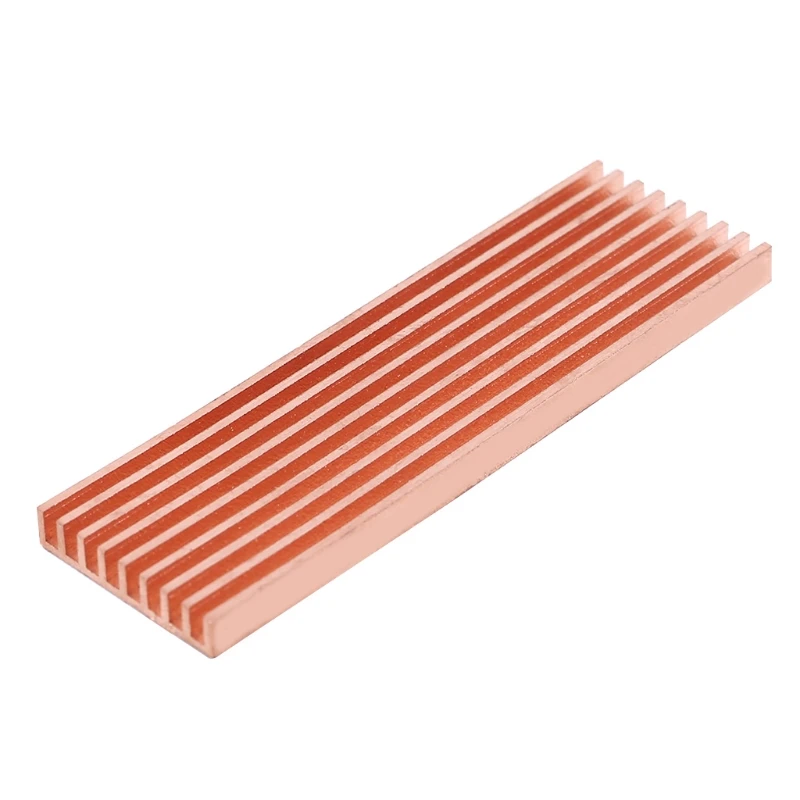 

Pure Copper Heatsink Cooler Heat Sink Thermal Conductive Adhesive for M.2 2280 PCI-E NVME SSD 2/3/4mm