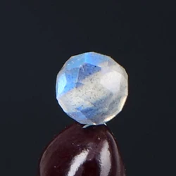 5A Natural Blue Light Diamond Cut Moonstone Crystal Single Bead DIY Beads Jewelry Making