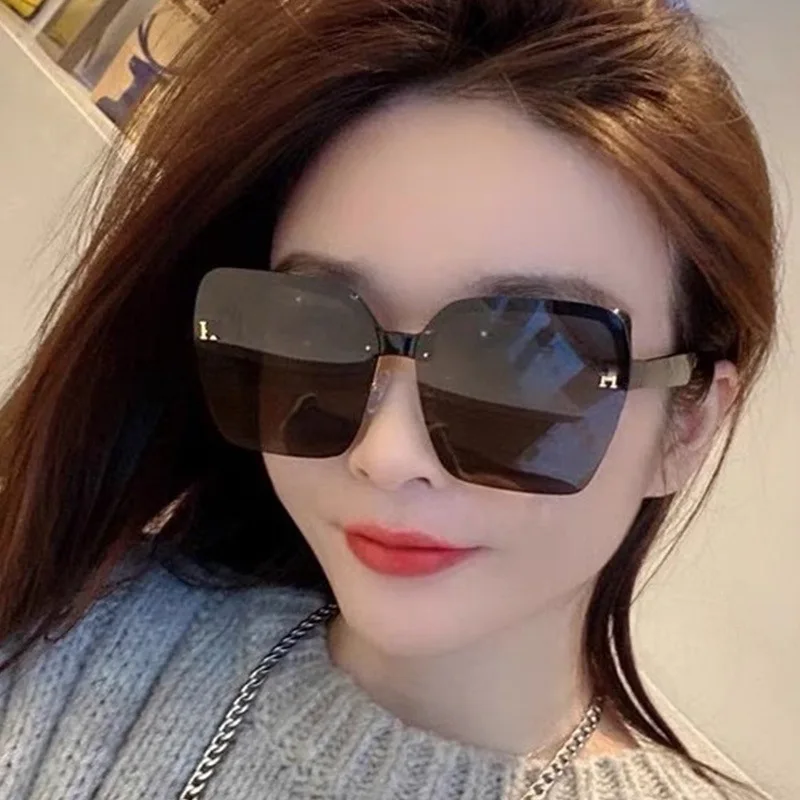 

New Fashion Oversized Sunglasses For Woman Oversize Frame Gradient Lens Sun Glasses Eyeglasses Square Spectacle gafas de sol