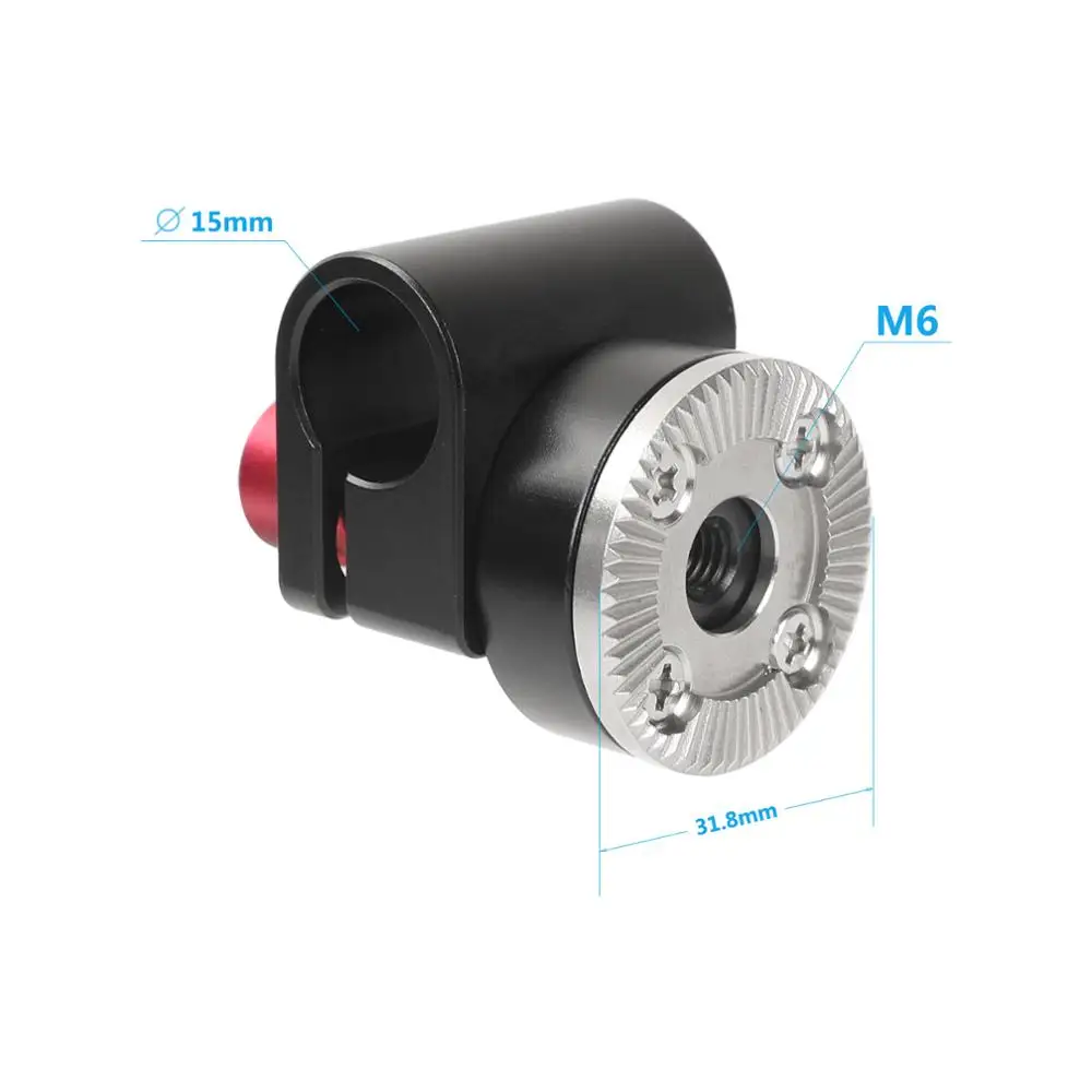 CAMVATE-abrazadera de varilla única de 15mm con cerradura de montaje de rosca Arri Rosette M6 para cámara DSLR/videocámara, plataforma de montaje de hombro