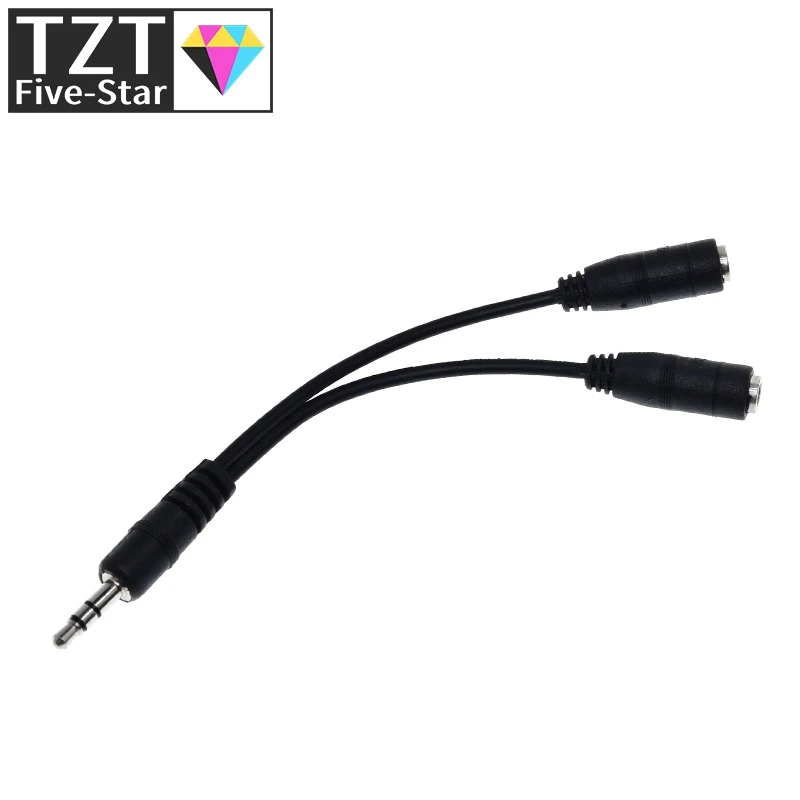 1/3 Stück schwarzer 3,5-mm-Audio-Splitter für Kopfhörer, Ohrhörer und Headsets, geeignet für Tablets, Smartphones, Android-Geräte, MP3- und MP4-Player. – Detail 5