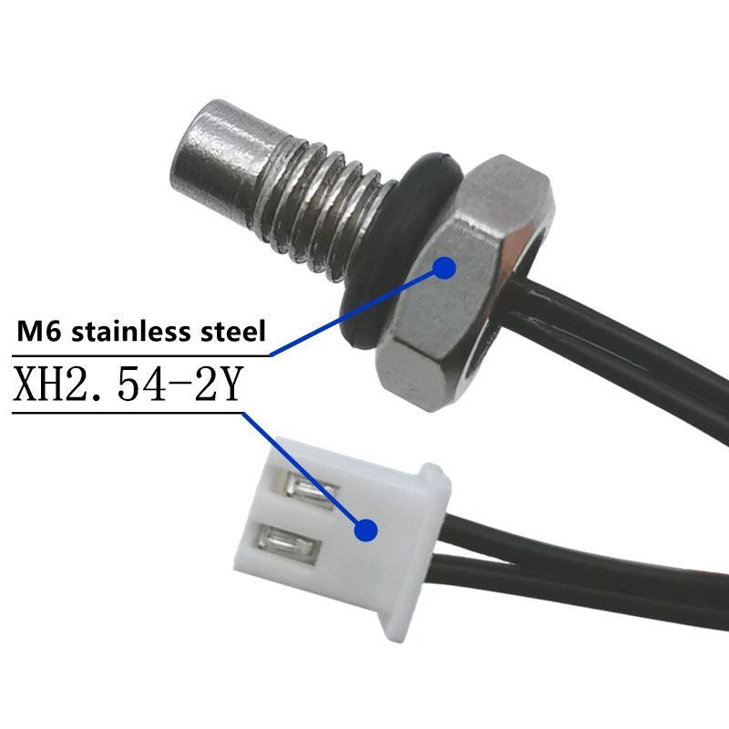 M6 thread temperature sensor 304 stainless steel probe 10K B3950 NTC thermistor 50CM/1M