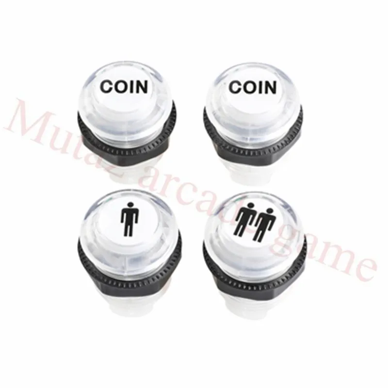 

4Pcs/Lot 5V LED Illuminated Push Button 1P/2P Player Start Buttons /2X Coin Buttons for MAME Jamma Fighting Game