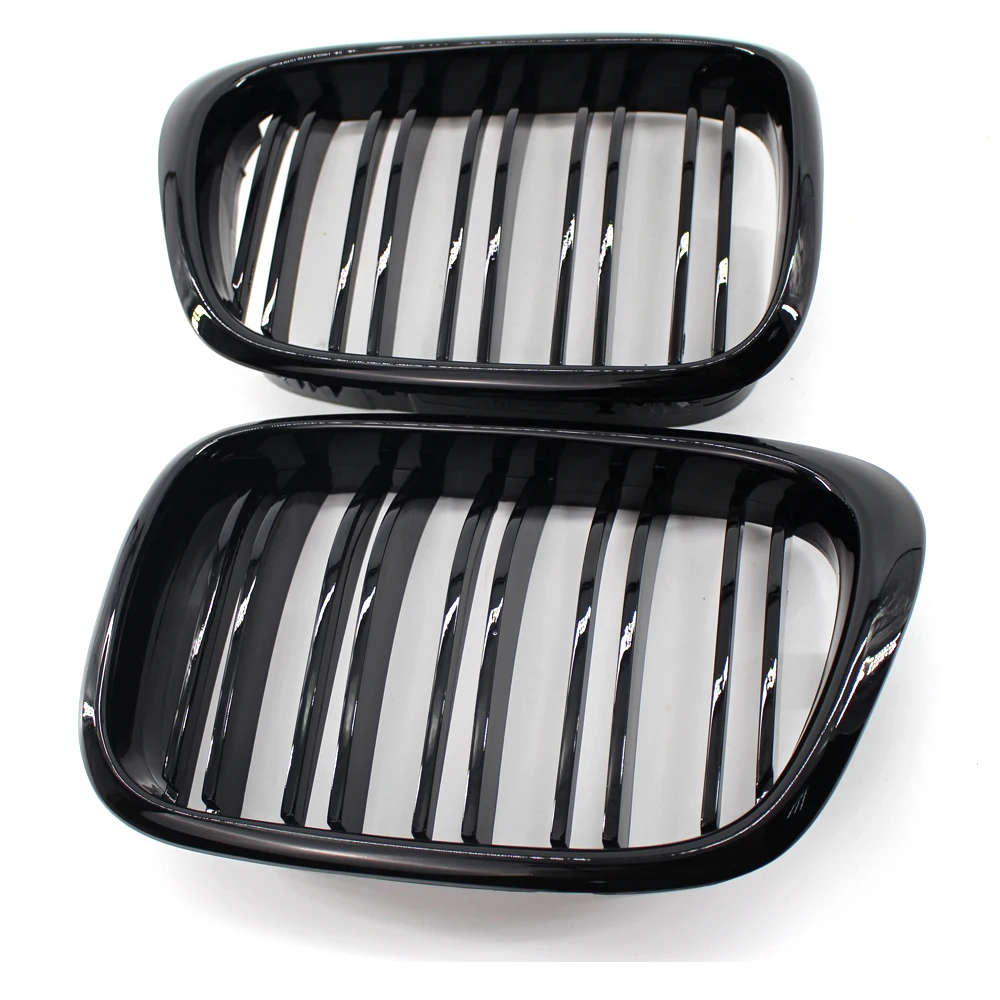 

For BMW 5 series E39 518i 520i 525i 1999-2003 Black Middle exhaust grille Car modified bright black Single line grille