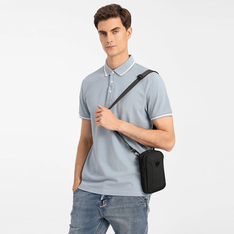 OZUKO Hard Shell Fashion Men Crossbody Bag High Quality Waterproof Male Shoulder Messenger Bags for Teenage Small Clutch Handbag