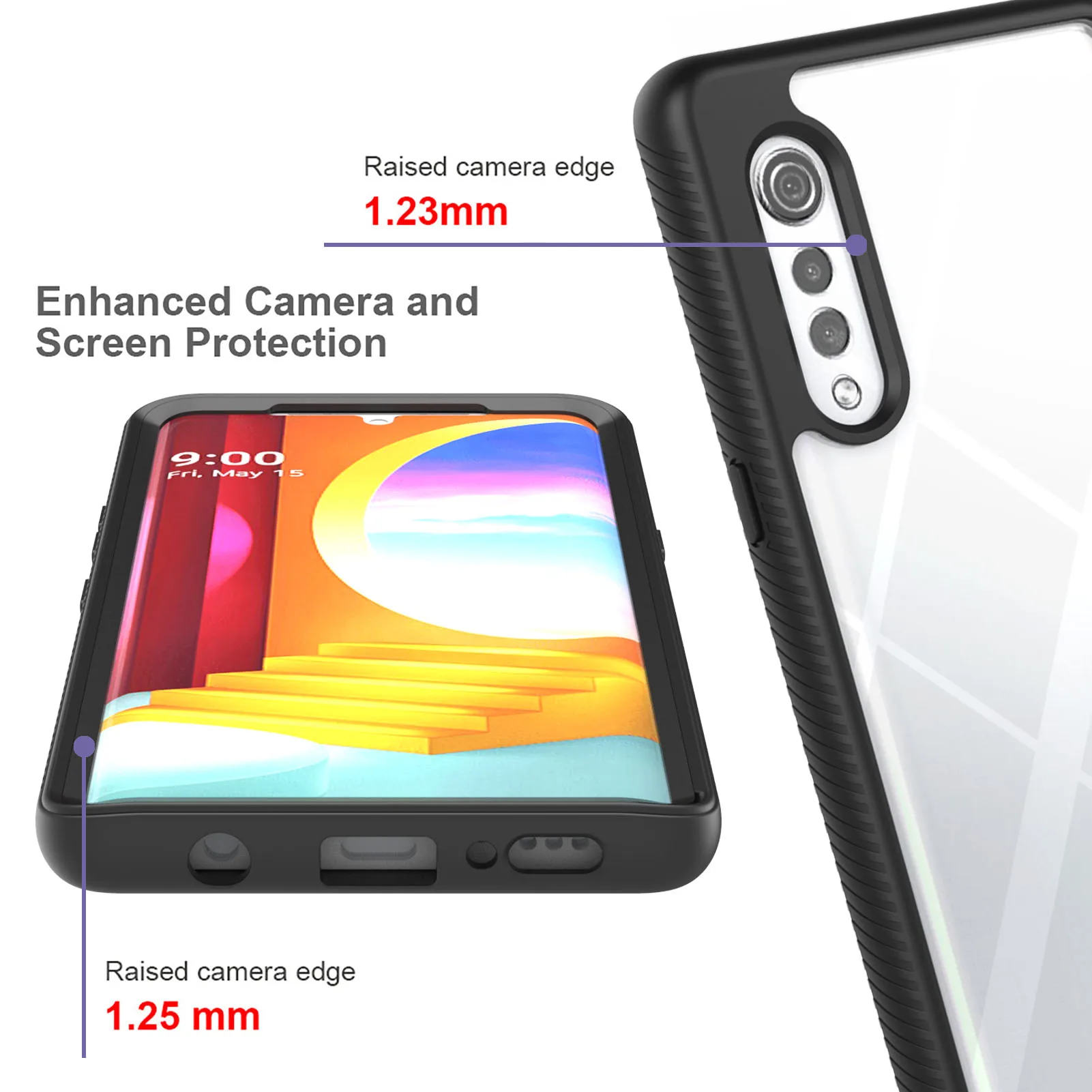 Hybrid Rugged Armor Shockproof Phone Case For LG Velvet 5G G9 V60 G8 V50s G8X ThinQ Soft TPU Frame Transparent Back Cover Fundas