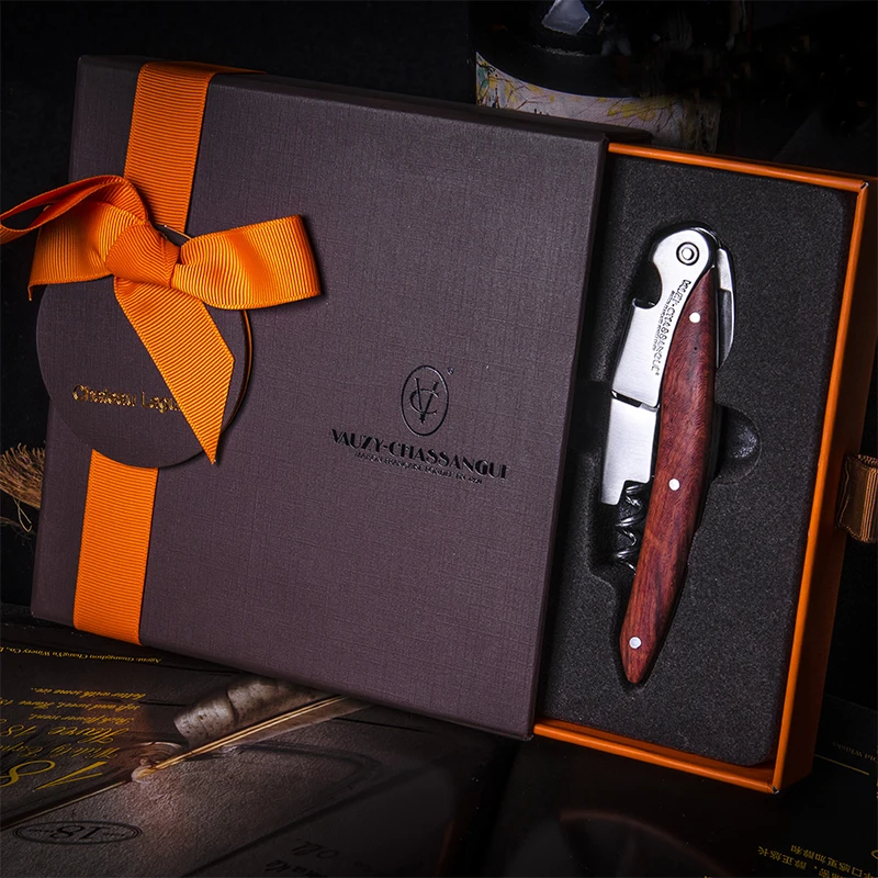 Vauzy-Chassangue Small Pull Wine Knife Wine Corkscrew Manual Bottle Opener Wine Opener Wine Gift Box for Men