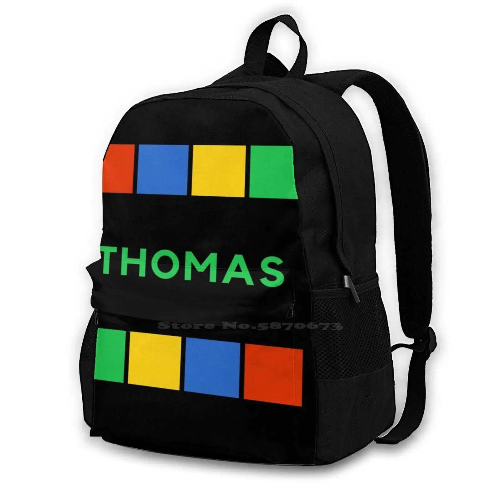 Thomas Travel Laptop Bagpack School Bags Thomas Names Personalized Name Tag Given Name Birthday Named Name Tag First First Name