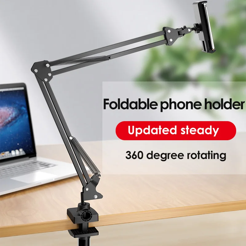 Adjustable phone Tablet Holder Stand Flexible Rotatable Bed Desktop Mount 5-12.9 Inch tablet support bracket For IPad Air Pro