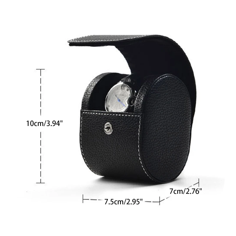 1 Slot Travel Watch Case Waterproof Wristwatch Roll PU Leather for Wristwatch Jewelry Display Commercial Gift