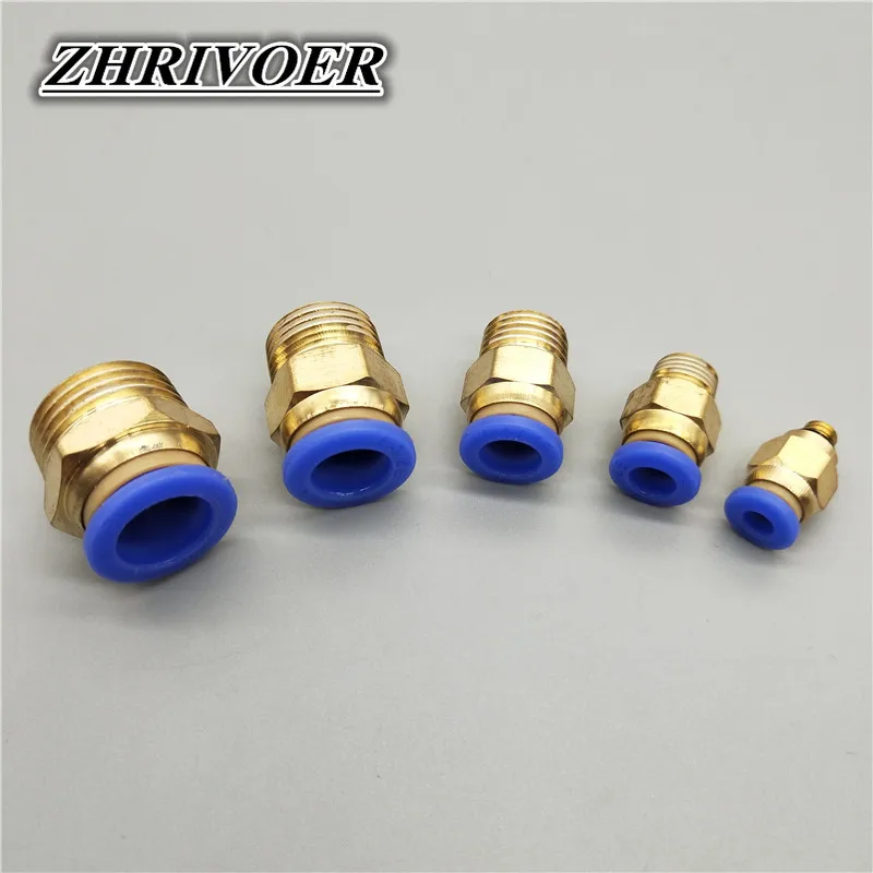 Máy Tính Không Khí Nén 4 6 8 10 12Mm Vòi Ống 1/4 "BSP Dây Chuyền 1/2" 1/8 "3/8" dép Tông Nam Không Khí Đầu Nối Ống Khớp Nối Nhanh Bằng Đồng Lắp
