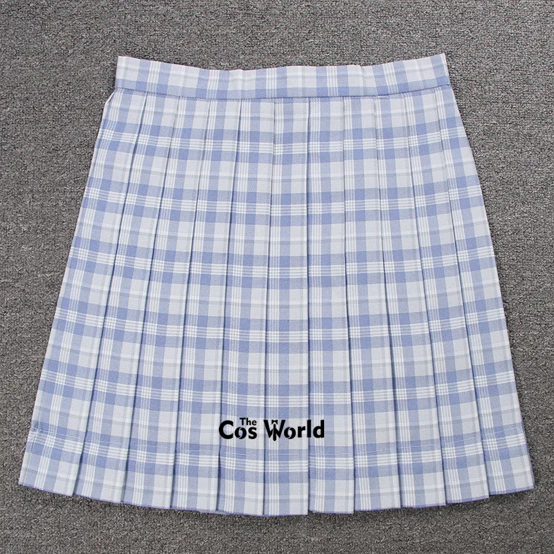 [Taro Ice Cream] Girl's Summer High Waist Pleated Plaid Skirts Women Dress For JK School Uniform Students Cloths