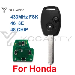 YOCASTY 433MHz klucz zdalny z dwoma przyciskami Fob dla Honda CR-V FR-V Jazz z 8E 48 46 układu nie ma znaku 2003 2004 2005 2006 2007 2008 2009