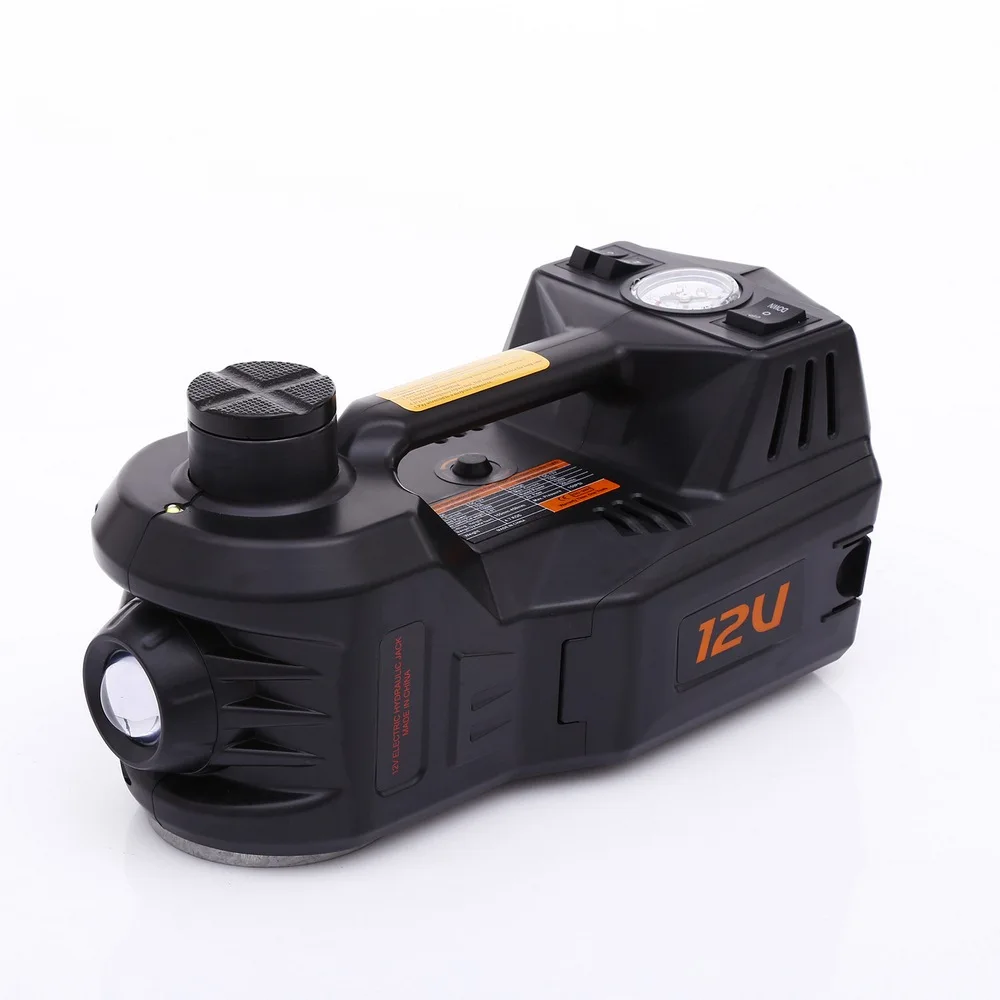 12V 5Ton Car Electric hydraulic Jack Protable Jack Electric Hydraulic Jack with Electric Impact Wrench Tire Inflator LED Light