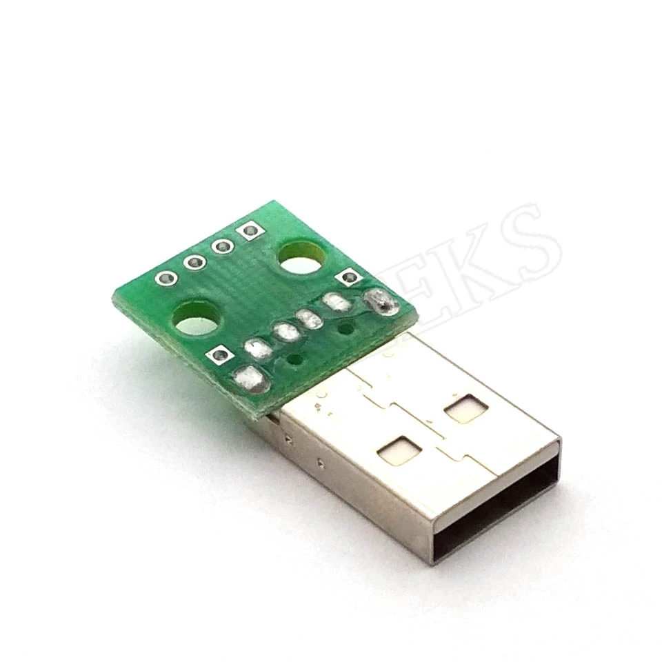 USB ชายหัว DIP โมดูล 2.54mm DIP 4P DIP มีเชื่อมสายโทรศัพท์มือถือ