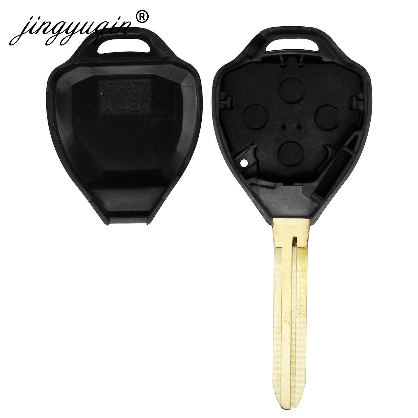 Jingyuqin 2/3/4 BTN custodia per chiave a distanza per auto Shell per Toyota Yaris Prado Tarago Camry Corolla RAV4 REIZ Crown Avalon Venza TOY43 FOB