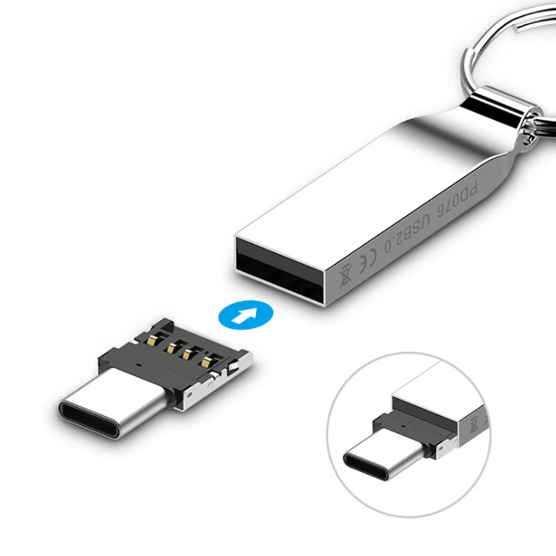 2PCS OTG Micro USB Type C Adapter USB-C Male to USB 2.0 Female Data Transfer Connector for Macbook Samsung Xiaomi Huawei Phone