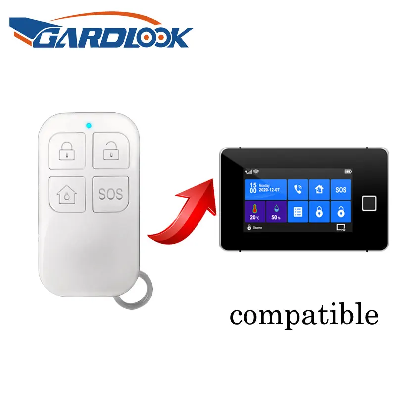 GARDLOOK Wireless Remote Control 433MHz White Color 4 Buttons For Home Burglar Alarm System