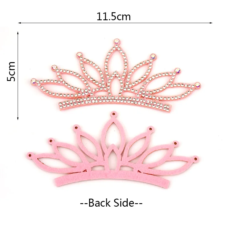 8Pcs Rhinestone Crown Appliques for Baby\'s Hair Clip Headwear Crafts Cap Shoes Jeans Patches Decoration Accessories Wholesale