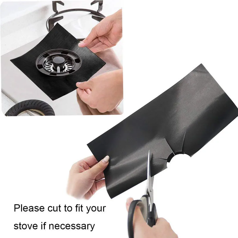 1/4Pcs Cuisinière À Gaz Protecteur De Cuisinière Couverture doublure Propre Tapis Anti-Encrassement Et À L'huile de Cuisson Protéger Accessoires De Cuisine