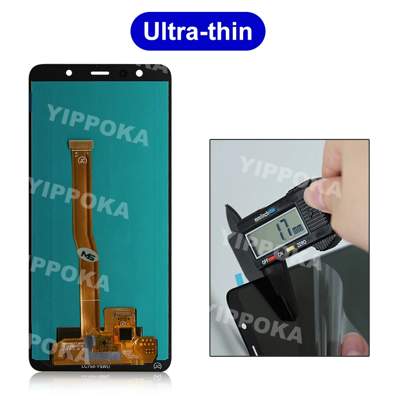 Super AMOLED For Samsung Galaxy A7 2018 A750 Display SM-A750F A750G LCD Touch Screen Digitizer Assembly Replacement A750F LCD