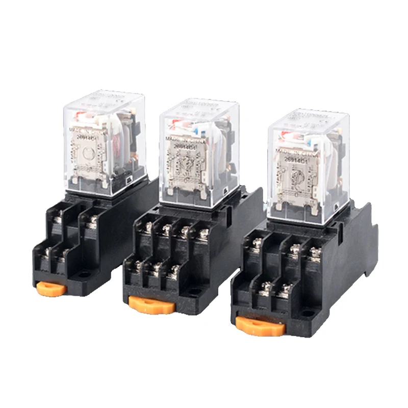 Intermediate relay 12v24v220v AC three-phase high current hh52p small relay MY2NJ8 feet