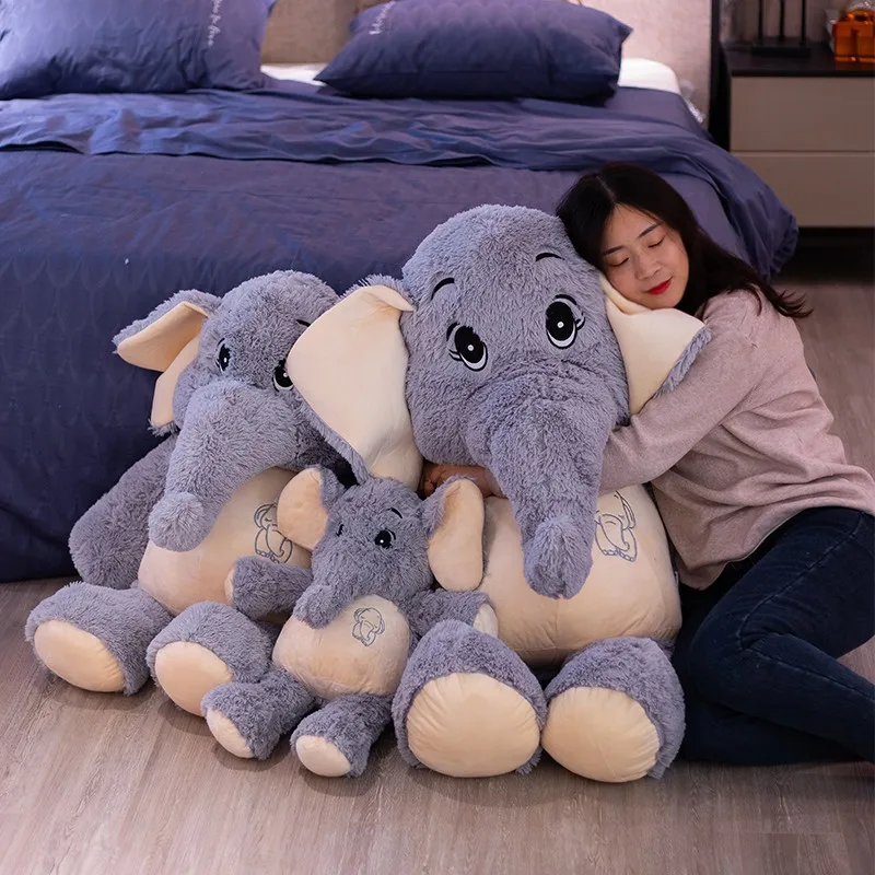 38cm-68cm Long Plush Sweet Elephant Plush Animal Toys Kids Soft Stuffed Doll Baby Appease Toys Home Decor Children Birthday Gift