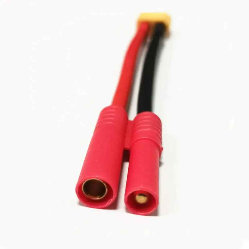 XT-60 Male To HXT 4mm Male Bullet Connector For Convert Battery with 12awg wire HXT 4MM Bullet to XT60 on ESC Charger