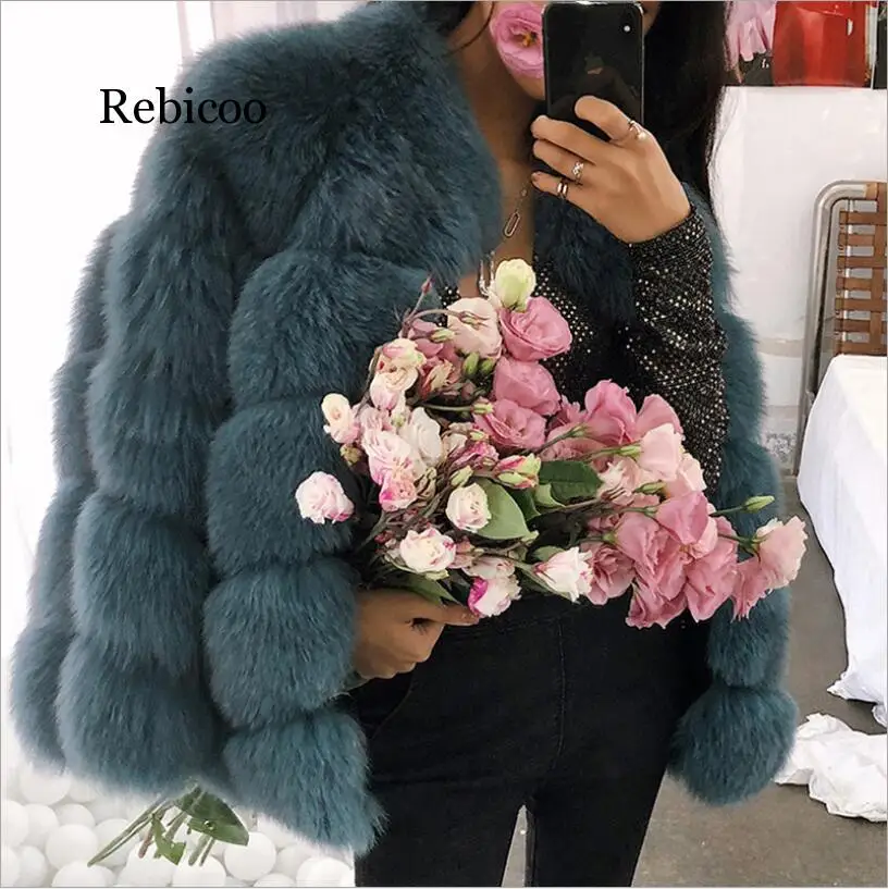 new winter imported fox fur coat female temperament warm womens  fashions faux fur coat coat