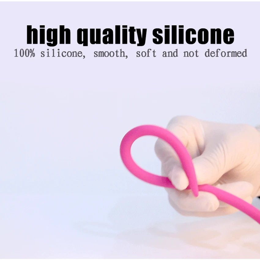 10Speed Urethral Vibrator Male Masturbator Silicone Vibrating Penis Plug Urethral Sounds Catheter Dilators Penis Insert Sex toys