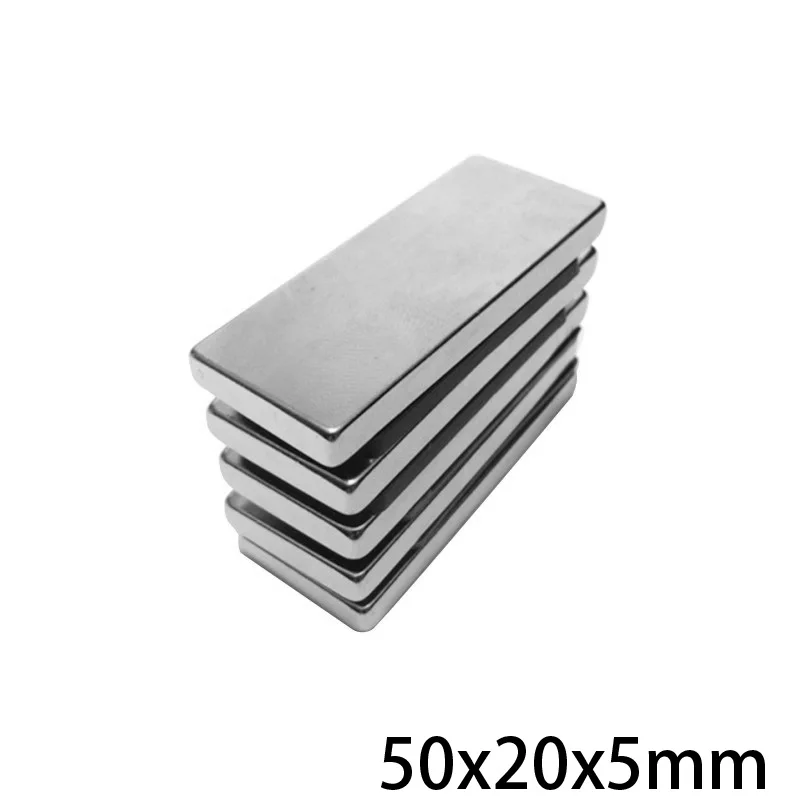 

1/2/5/10/PCS 50x20x5 Powerful Quadrate Magnets 50mmX20mm Neodymium Magnet 50x20x5mm Strong NdFeB Permanent Magnetic 50*20*5