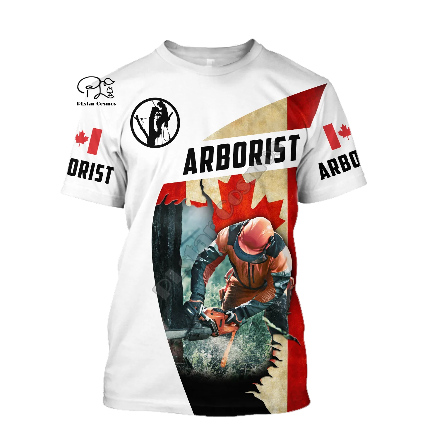 PLstar Cosmos 2021NewFashion 3DPrint Arborist  Job Worker Unisex Men/Women Harajuku Streetwear Funny Short Sleeve T-shirt W14