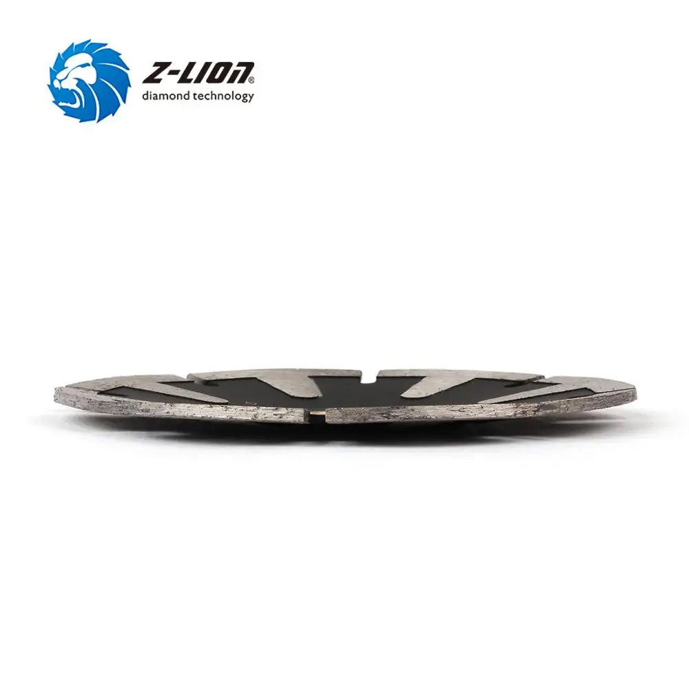 Z-LION 115mm Diamond Curved Saw Blade T Segment Cutting Disc Granite Marble Concrete Wet Dry Cutting Wheel Arbor 22.23 Or 16mm