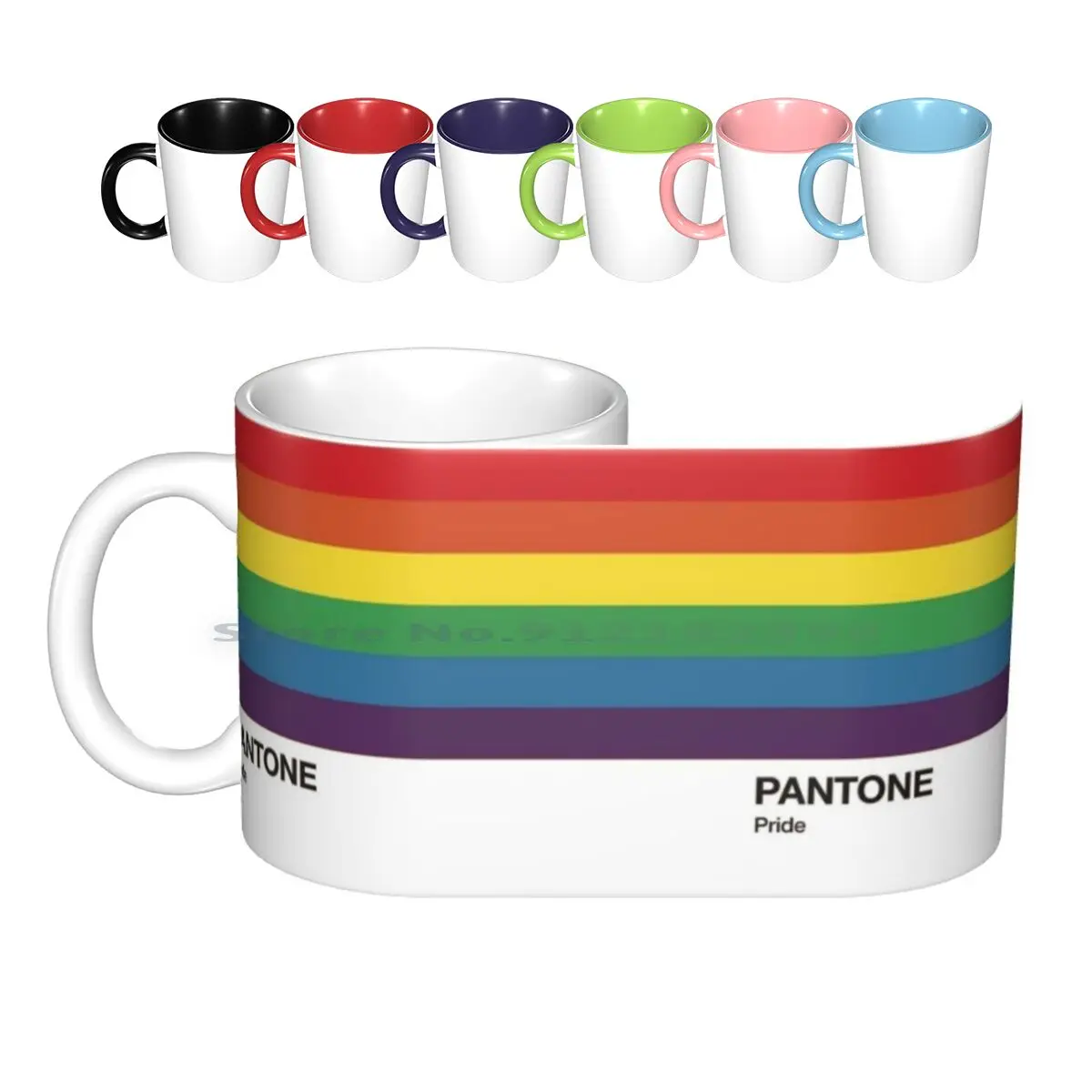 Pantone Pride Mug. Ceramic Mugs Coffee Cups Milk Tea Mug Pantone Graphic Design Colour Color Industry Eurogames Gay Pride Lgbtq