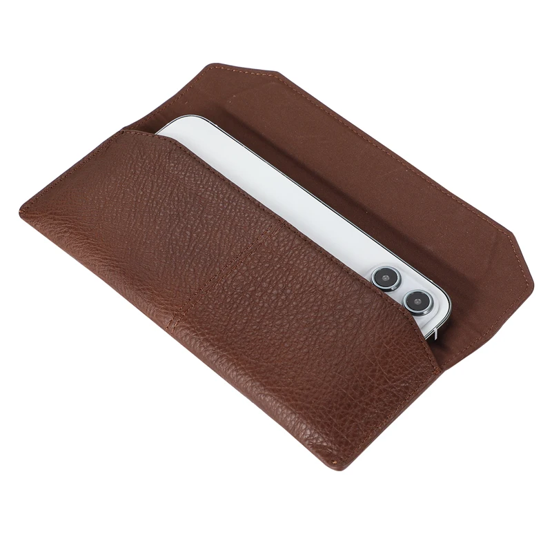 4.7-7.2 inch Slim Genuine Leather Smartphone Pouch Belt Clip Holster Case For iPhone Samsung Huawei Xiaomi LG Sony Waist Bag