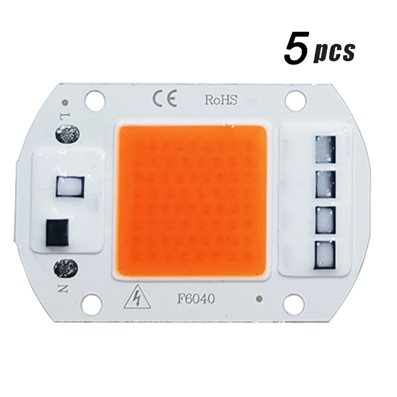 Lámpara Phyto con Chip LED COB, espectro completo, CA 220V, 10W, 20W, 30W, 50W, para cultivo de plántulas de plantas de interior y iluminación de