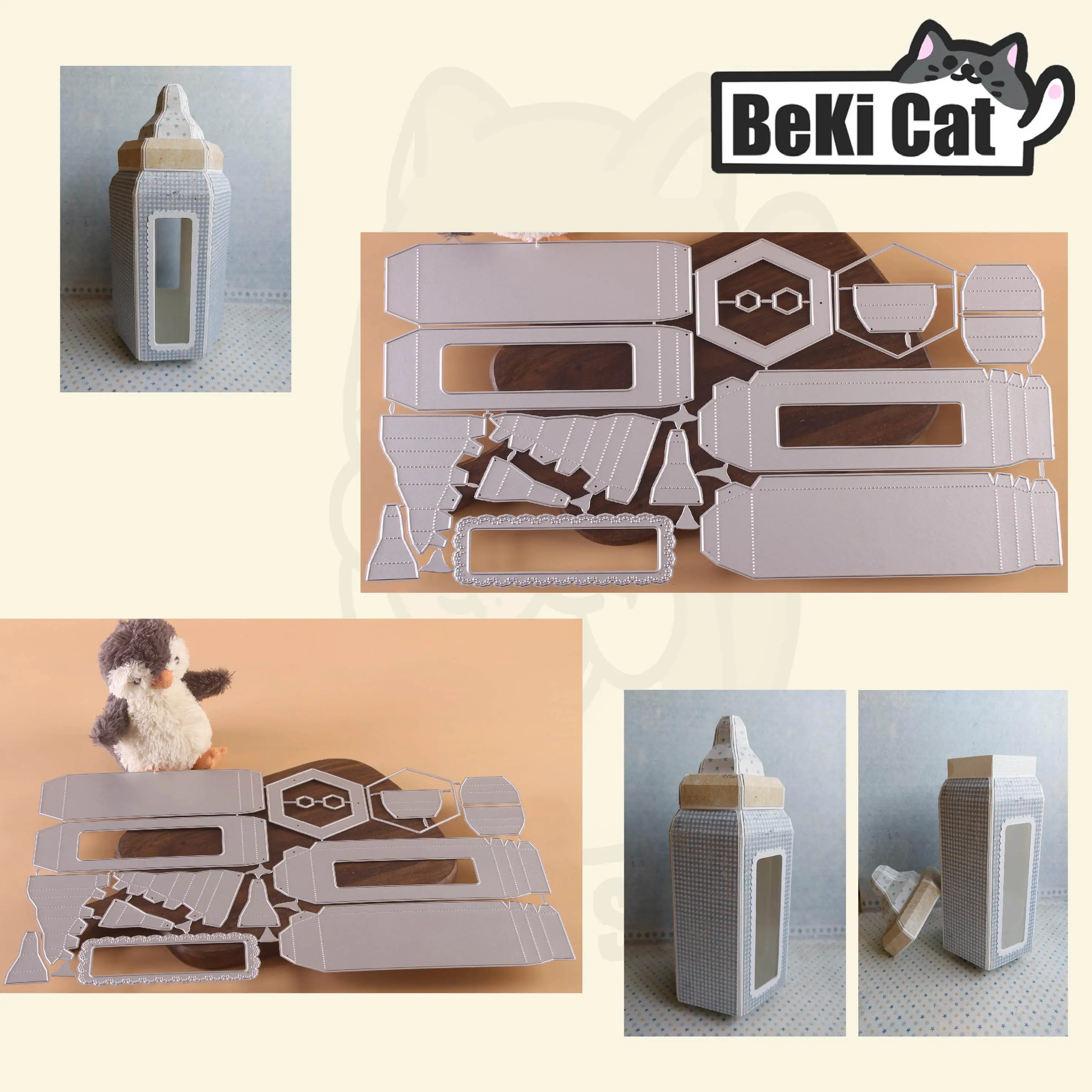 

3D набор для высечки детских бутылок, металлические штампы, трафареты для «сделай сам», скрапбукинг, фотоальбом, декоративные бумажные открытки «сделай сам»