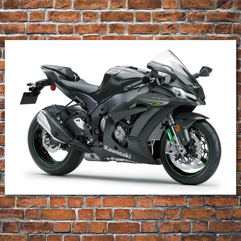 Kawasaki Ninja ZX 10R motorcycles Superbike Wall Art Posters Canvas Printed DIY Framed paintings For Room Decor