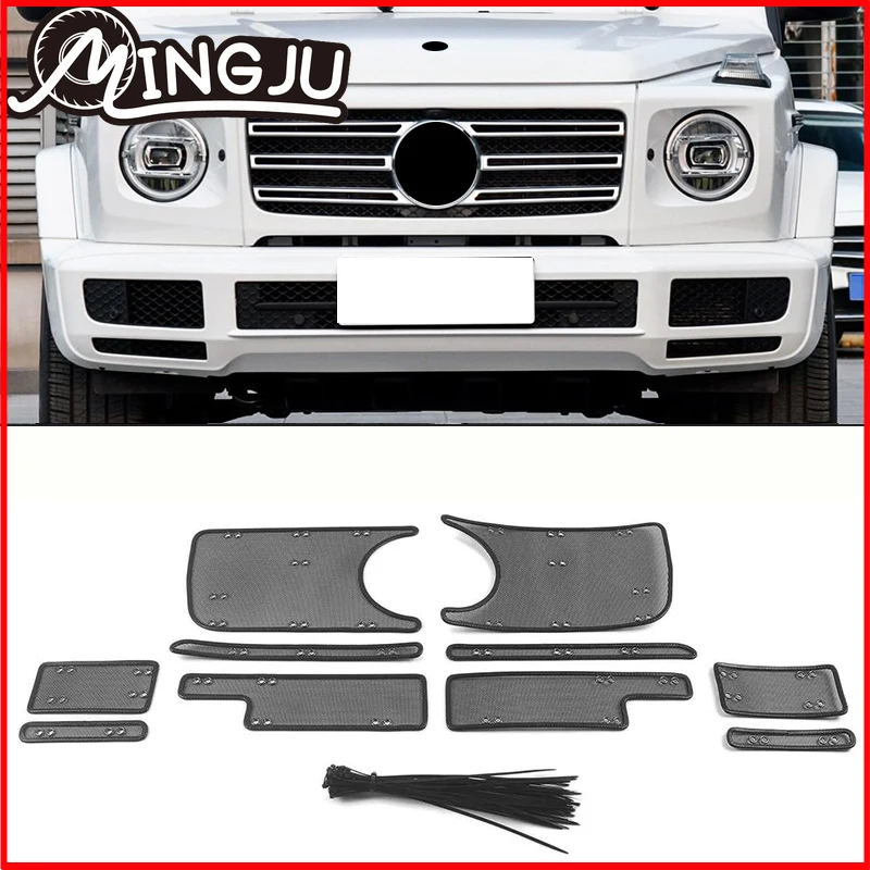 

For Mercedes-Benz G-Class W463 2019 2020 Car Accessories Front Grille Insert Net Anti-insect Dust Garbage Proof Inner Cover Mesh