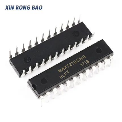 5 uds MAX7219CNG DIP24 MAX7219 DIP-24 DIP 7219CNG DIP-24 MAX7219ENG DIP-24-CI de controlador de pantalla en Stock para proyectos electrónicos