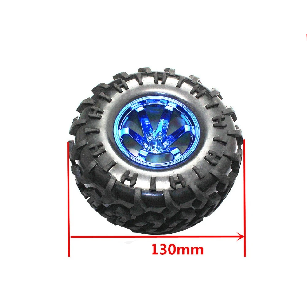 Rubber wheel 130MM car wheel Robot parts Smart car chassis Tires,Climb tire grain Wheel For 37GB-520-545-550 etc. MOTOR