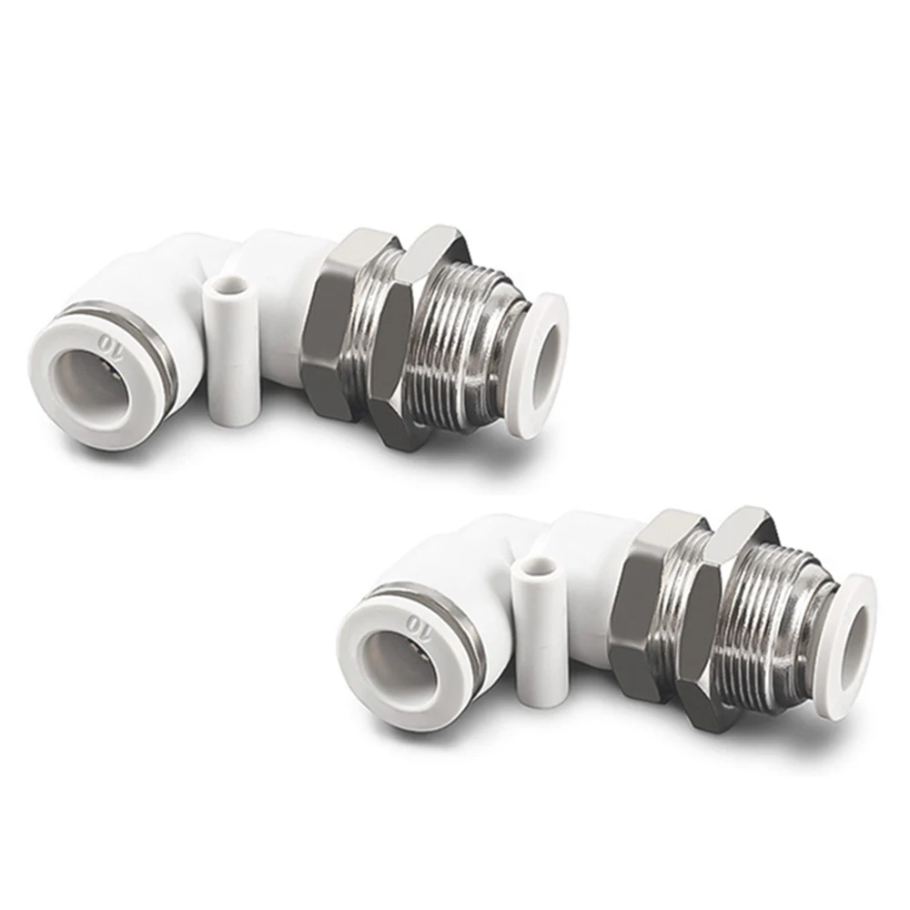 PLM pneumatic quick connector L-shaped elbow 4 6 8 10 12MM hose white air connector copper baffle diaphragm connector