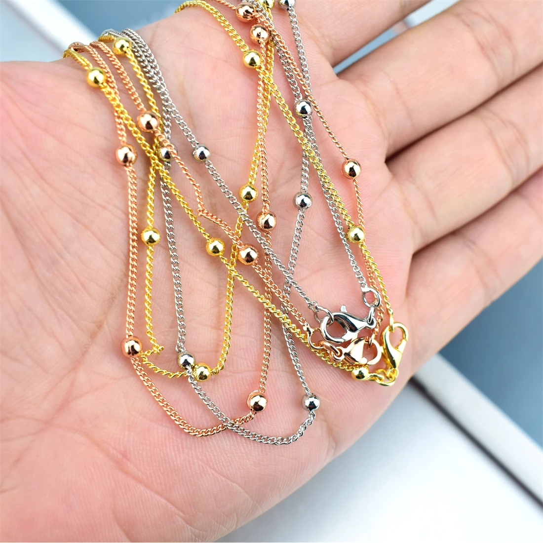 Universal Chain Connecting Cable Chain, Roller, Women's Wholesale With Lobster Clasp Necklace Jewelry Diy Bracelet Necklace