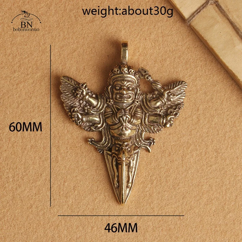 النحاس Vajra-Yakst مدقة Vajra التماثيل الحبل السحر البوذية التبتية المعلقات النحاس مفتاح السيارة معلقة ديكورات المنزل معلقة #2