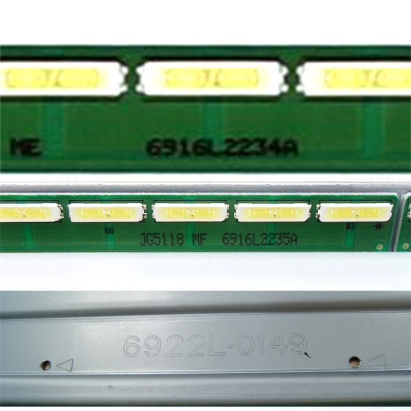 Paski LED Array dla LG 55LF6300 55LF6309 paski podświetlane LED zestaw matrycowy LED soczewka lampy zespoły 55 \