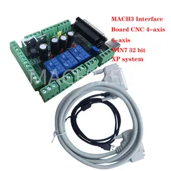 Engraving machine MACH3 interface board CNC 4-axis 6-axis 0-10VPWM spindle speed control free shipping